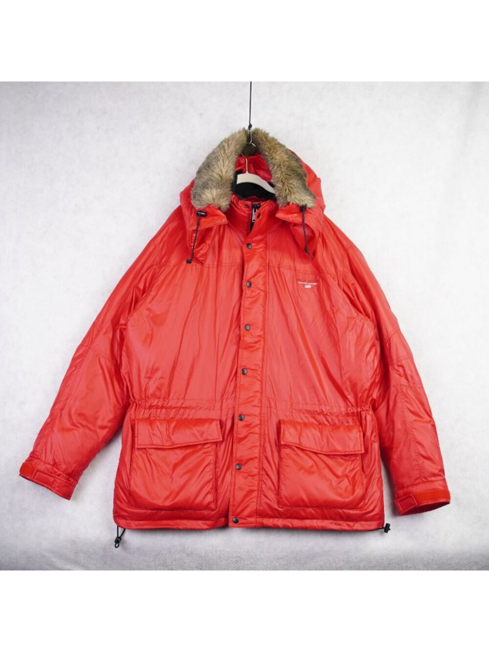 Vintage Polo Sport Ralph Lauren Down Parka Jacket Mens XL Red Outdoor Winter EUC